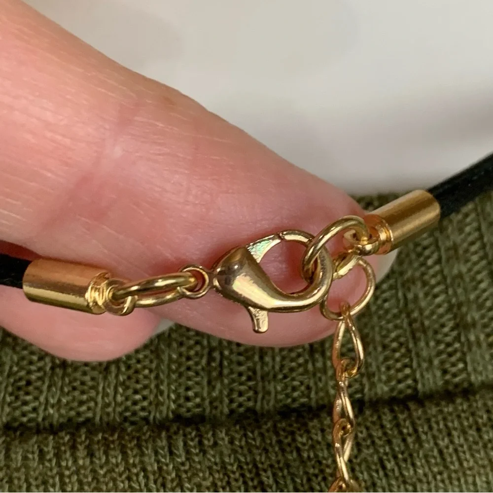 Brushed Gold Ring Circle Of Life Multi Cord Necklace Neutral Minimalist